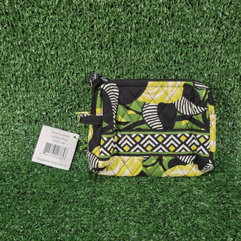 Vera Bradley Small Cosmetic Bag in Neon Rose - NWT